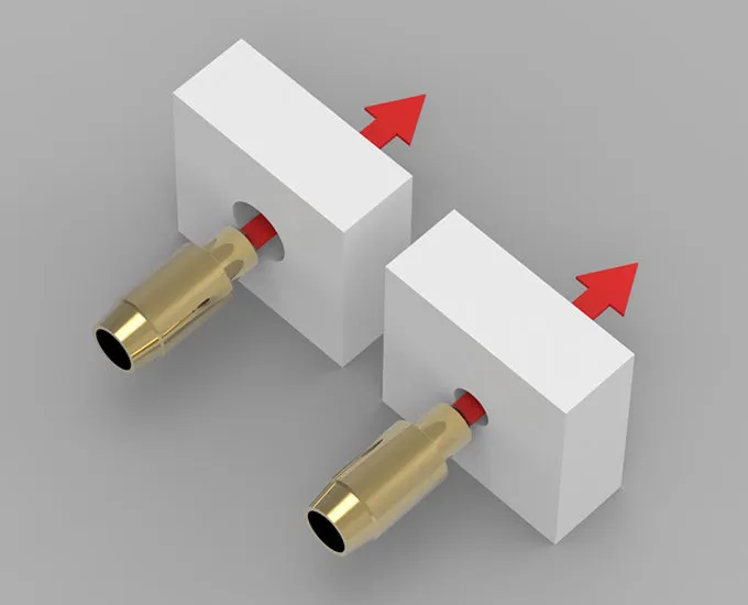1.5mm EZ Metal Gun Muzzle Short Gold (1.5/1.0mm outer/inner diameter with 1.0mm peg x 1.5mm long w/o peg) (10 pieces)