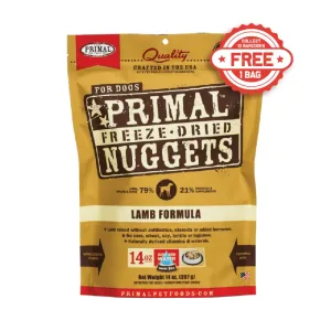 [2 FOR $118.90] Primal Freeze Dried Lamb Raw Dog Food 14oz