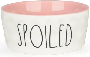 27OZ Ceramic Dog Bowl - 6'' Extra Large Food Water Dog Bowl, Heavy Duty Non-Slip Dog Dish for Medium Dogs, Food Grade Porcelain Pet Feeder Bowl, Microwave & Dishwasher Safe, Pink