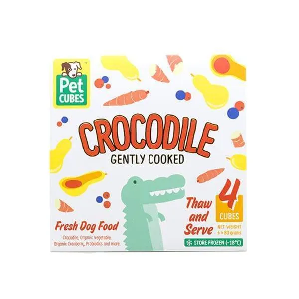 5% OFF [FREE MILK & ICE CREAM FOR 4 CASES] PetCubes Gently Cooked Crocodile Frozen Dog Food 2.25kg