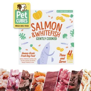 5% OFF [FREE MILK & ICE CREAM FOR 4 CASES] PetCubes Gently Cooked Salmon & Whitefish Frozen Dog Food 2.25kg