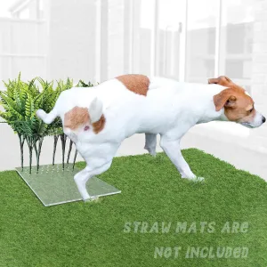 8Pcs Fake Grass Plants Pee Post for Dogs to Pee on, Guiding Male Dogs to Urine and Preventing Urine from Splashing Everywhere,Easy to Install and Clean(Persian Grass)