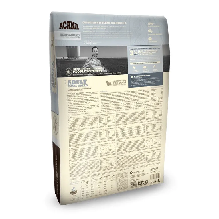 Acana Adult Small Breed Dog 2kg Dry Premium Food, All Natural Biologically-Approriate