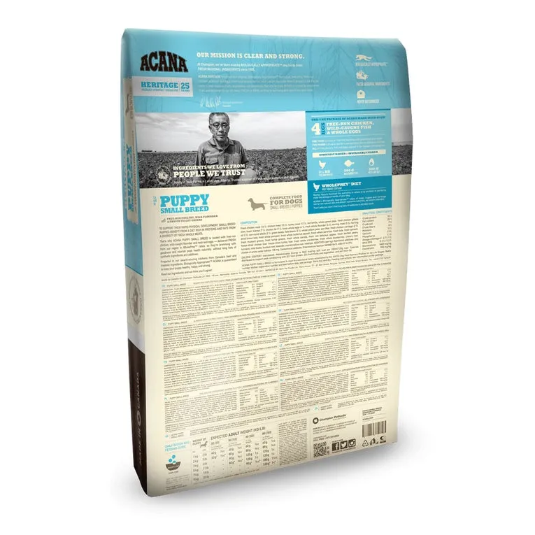 Acana Puppy Small Breed Dog 6kg Dry Premium Food, All Natural Biologically-Approriate