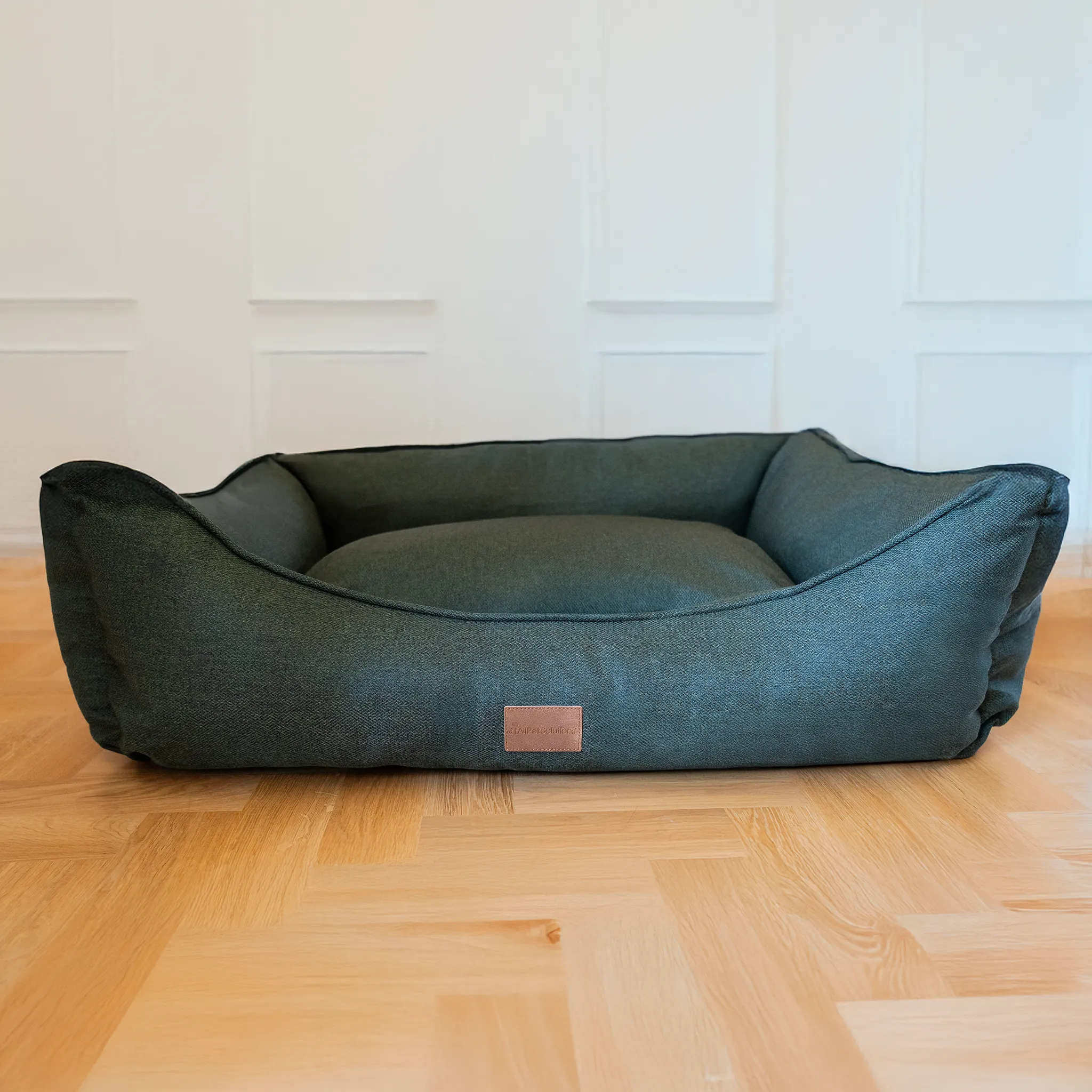 AllPetSolutions Willow Premium Luxury Dog Bed - Forest Green - S/M/XL