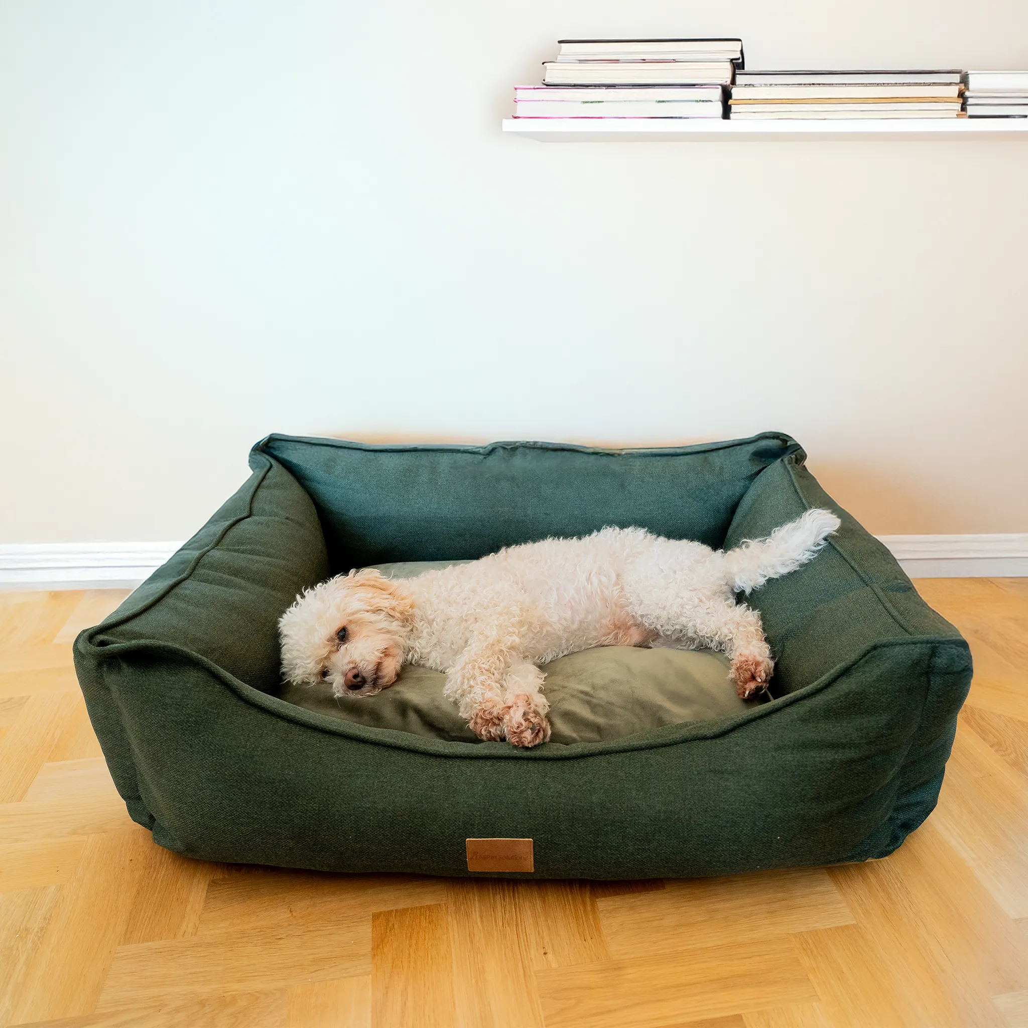 AllPetSolutions Willow Premium Luxury Dog Bed - Forest Green - S/M/XL