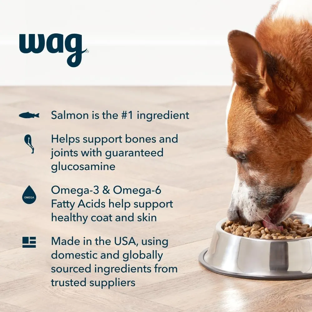 Amazon Brand - Wag Wholesome Grains Dry Dog Food with Salmon and Brown Rice, 30 lb Bag (Pack of 1)