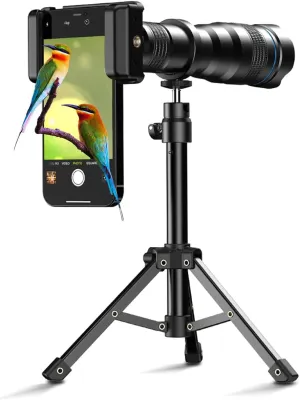 APEXEL 36X Telephoto Lens for Smartphones | Universal Clip Phone Camera Lens with HD Magnification, Compatible with iPhone Samsung Huawei Android | Photography Accessories Kit