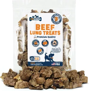 Beef Lung Dog Training Treats | Dental Chews | Healthy, Low Calorie Dehydrated Dog Treats (8oz Package)