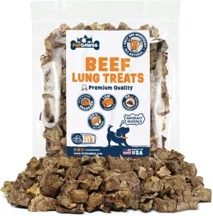 Beef Lung Dog Training Treats | Dental Chews | Healthy Low Calorie | Dehydrated Natural | 16oz Package