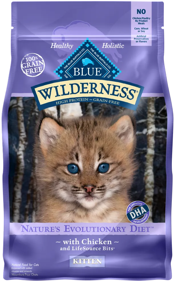 Blue Buffalo Wilderness Grain Free Chicken High Protein Recipe Dry Kitten Food