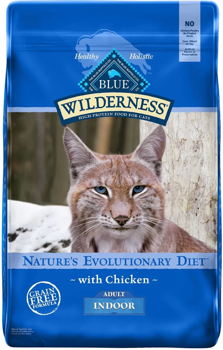 Blue Buffalo Wilderness Grain Free Chicken High Protein Recipe Indoor Dry Cat Food