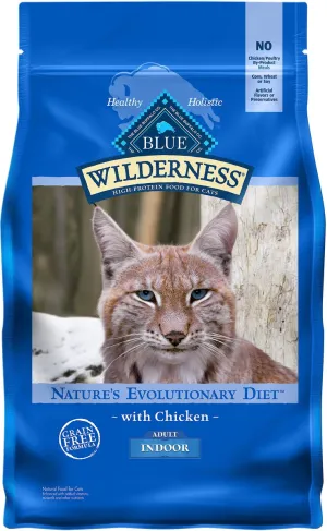Blue Buffalo Wilderness Grain Free Chicken High Protein Recipe Indoor Dry Cat Food