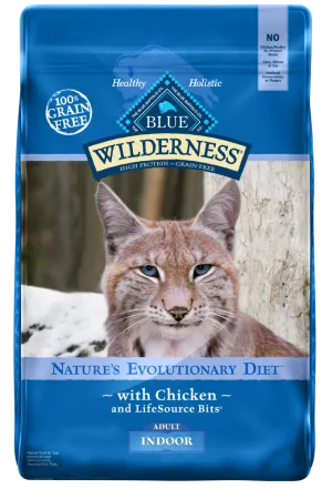 Blue Buffalo Wilderness Grain Free Chicken High Protein Recipe Indoor Dry Cat Food