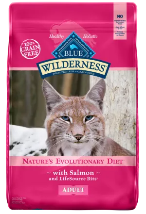 Blue Buffalo Wilderness Grain Free Salmon High Protein Recipe Dry Cat Food