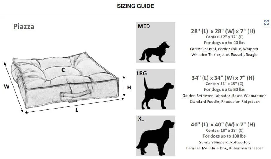 Bowsers Piazza Dog Bed - Durango