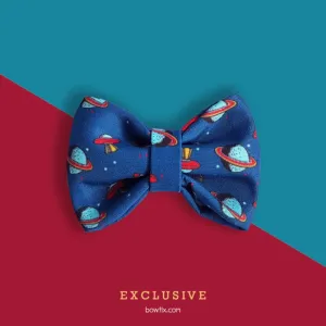 Bowtix Handmade Cat Collar With Removable Bowtie - Cosmic Spaceship