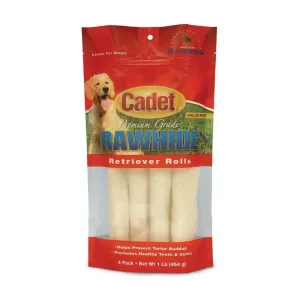 Cadet® Premium Rawhide Retriever Roll Dog Treats 1 Lbs X 4 Count