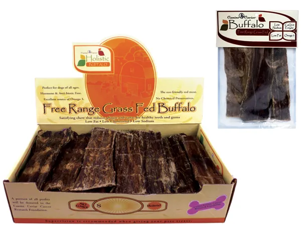 Canine Caviar Free Range Grass Fed Buffalo Jerky Dog Treats