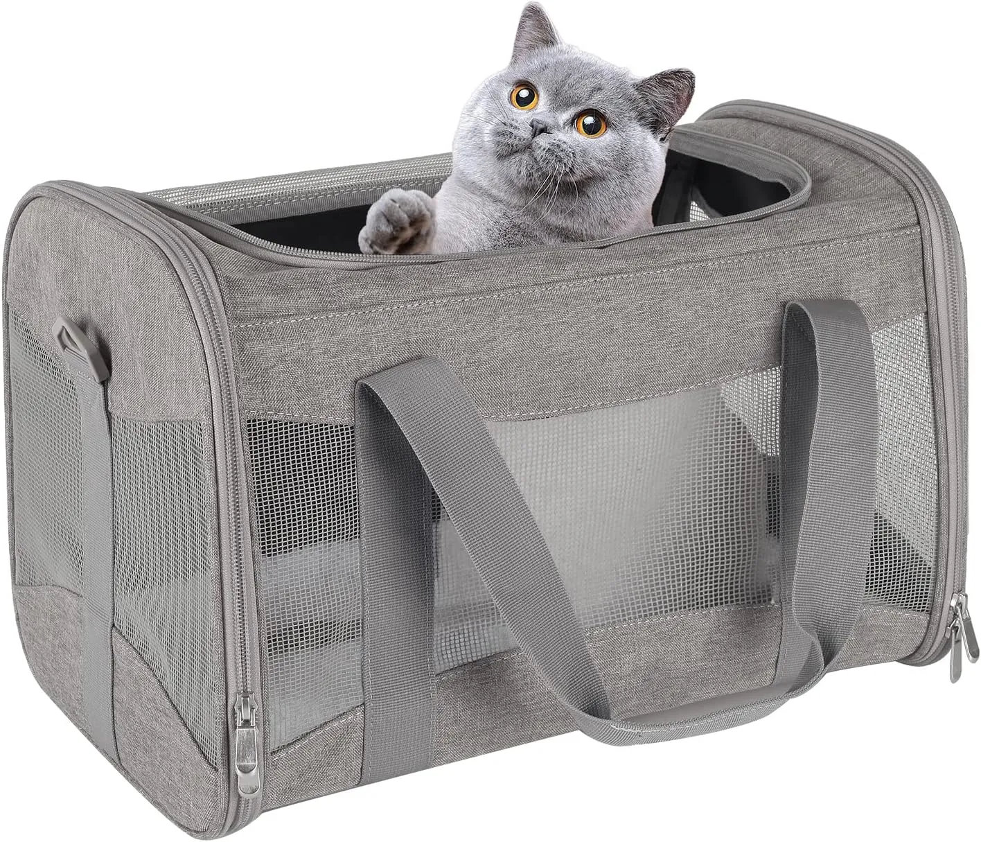 Cat Carrying Case Pet Dog Carrier Soft-Sided Cat Bag Airline Approved