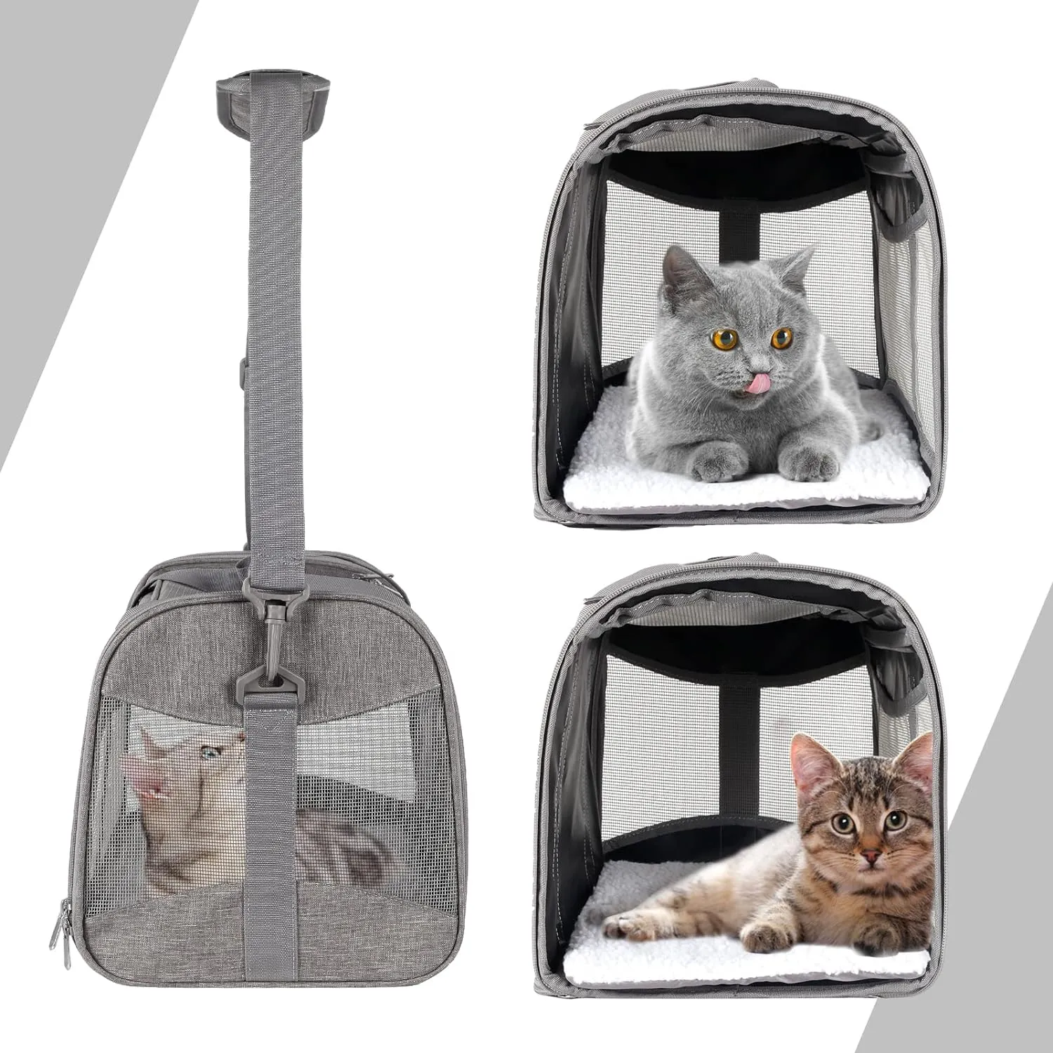 Cat Carrying Case Pet Dog Carrier Soft-Sided Cat Bag Airline Approved