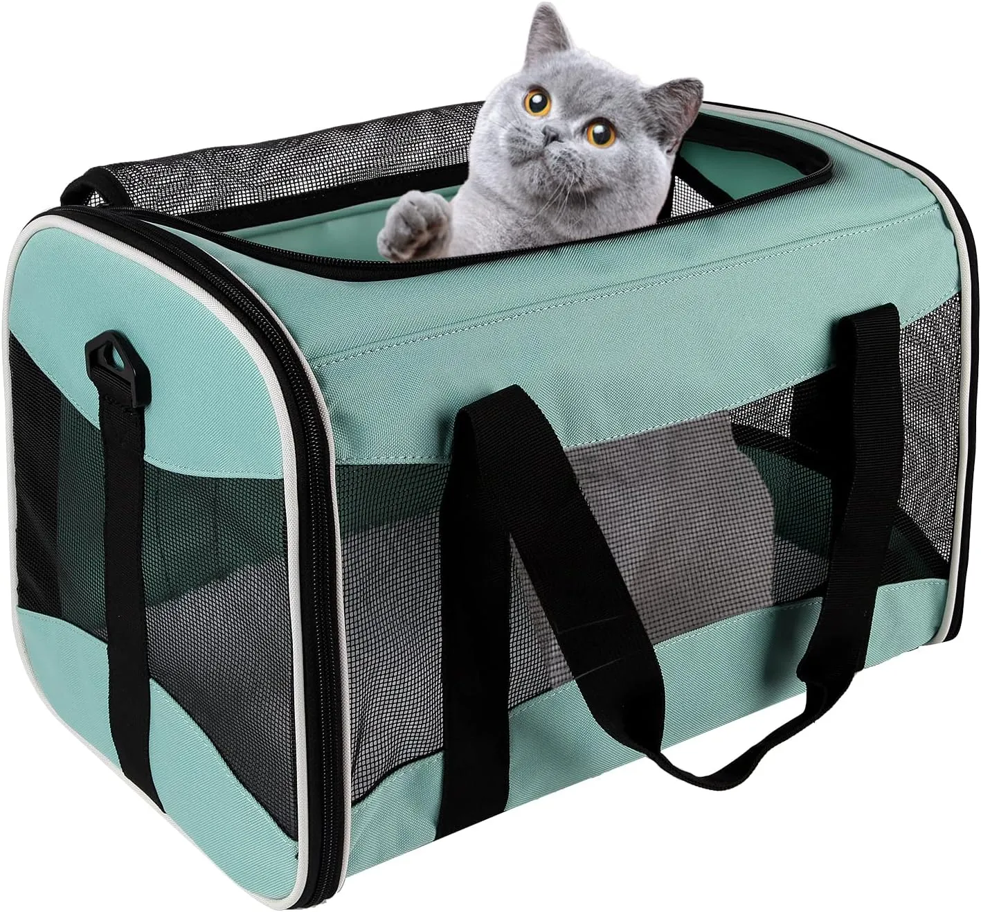 Cat Carrying Case Pet Dog Carrier Soft-Sided Cat Bag Airline Approved