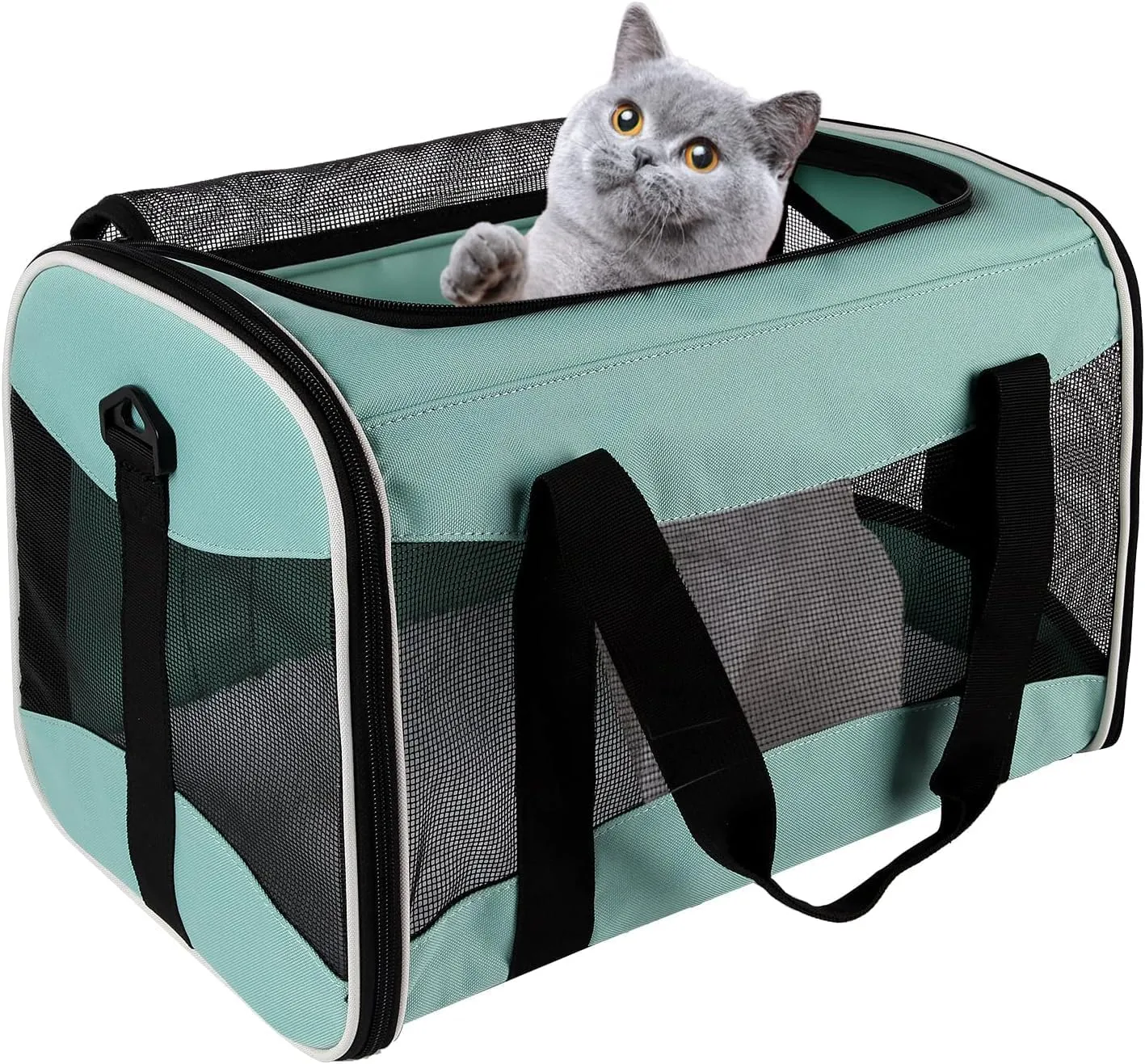 Cat Carrying Case Pet Dog Carrier Soft-Sided Cat Bag Airline Approved