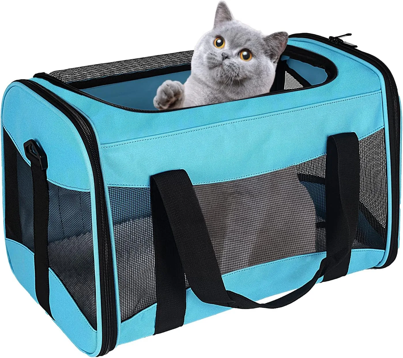 Cat Carrying Case Pet Dog Carrier Soft-Sided Cat Bag Airline Approved