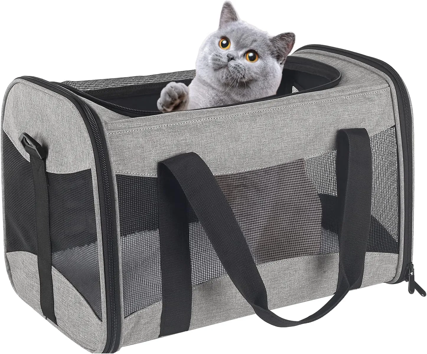 Cat Carrying Case Pet Dog Carrier Soft-Sided Cat Bag Airline Approved