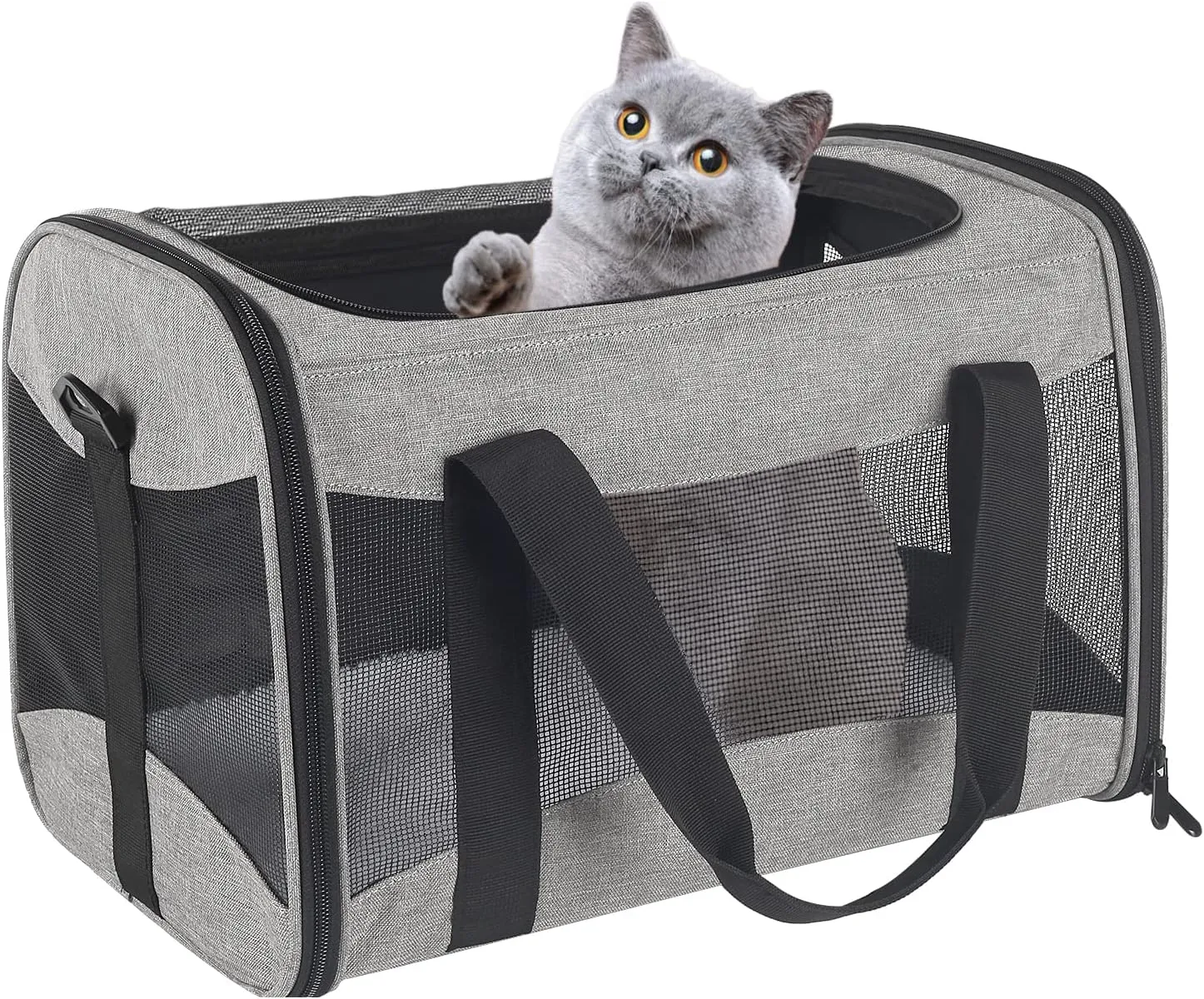 Cat Carrying Case Pet Dog Carrier Soft-Sided Cat Bag Airline Approved