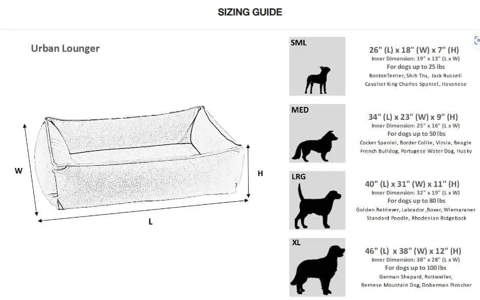Custom Monogrammed Urban Lounger Dog Beds