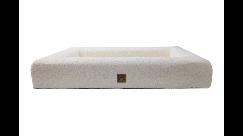 Dog Bed - Boucle Orthopedic Bed Cream - XL 120x75cm