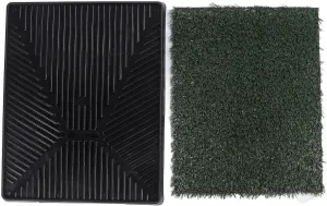 Dog Grass Potty Pad Easy to Clean 3 Layer System Reusable Puppy Training Artificial Grass Potty Indoor Small Dog (S 10x7x4cm / 3.9x2.8x1.6in)