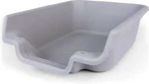Dog Litter Box, Misty Gray Color, Extra Large Size, Durable & Pet Safe Puppy Litter Box, Indoor Open Top Entry Dog Litter Pan, Comfortable for Dogs, Great for Dogs up to 35 lbs