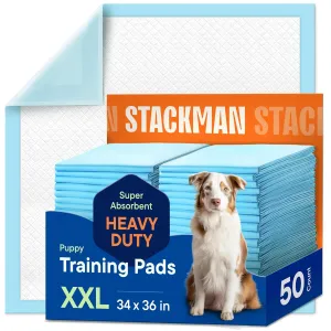 Dog Pads Large Pet Pee Pads for Dogs & Puppy Training 34" x 36" Potty Pads for Dogs [50-COUNT] Leak-Proof Dog and Puppy Pads - Quick-Dry Surface - Heavy Duty Absorbent Disposable Dog Wee Pad Bulk Pack