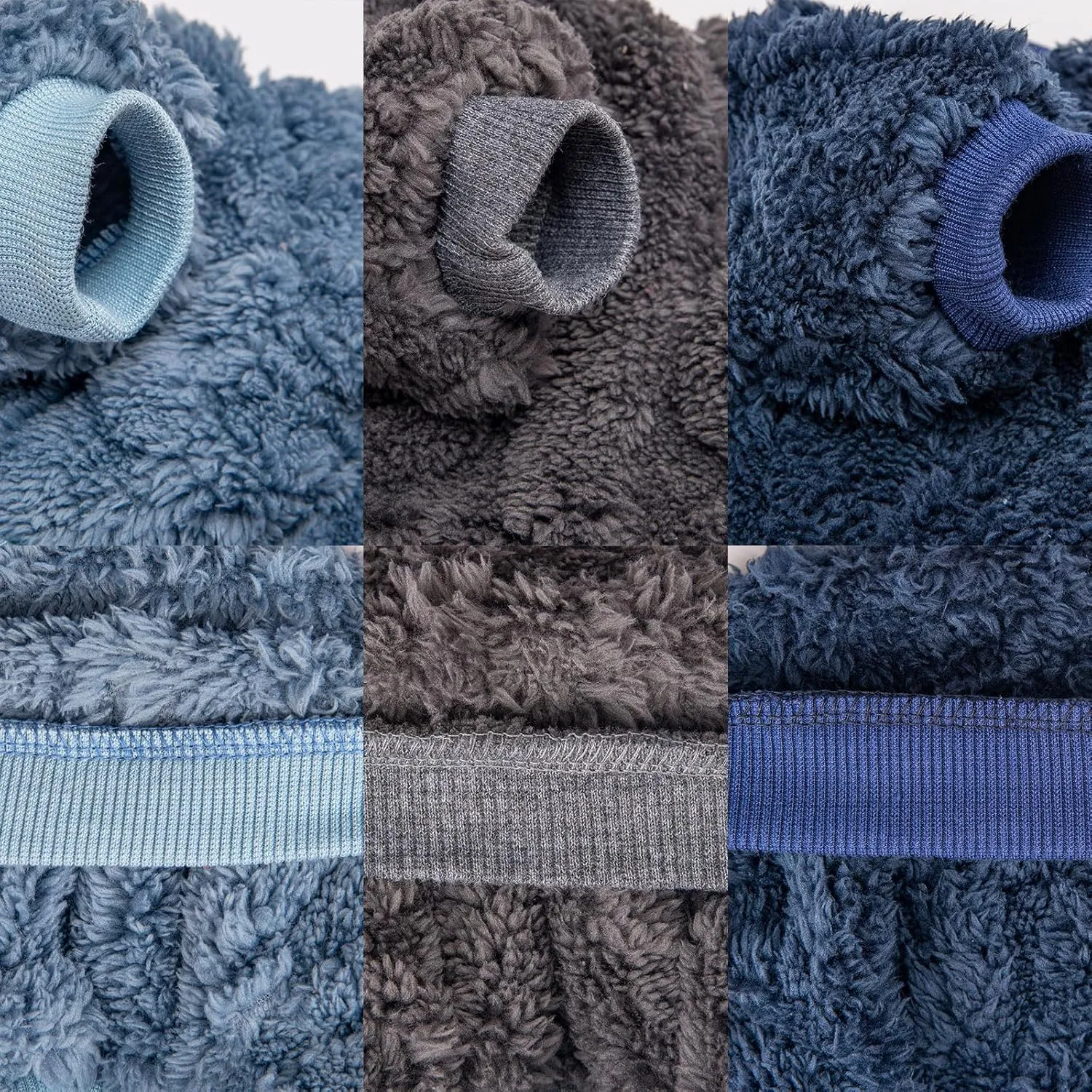 Dog Sweater, 3 Pack Dog Sweaters for Small Dogs or Cats, Girl or Boy, Warm Dog Clothes Shirt Coat for Winter Christmas (Blue, Dark Blue, Grey, Small)