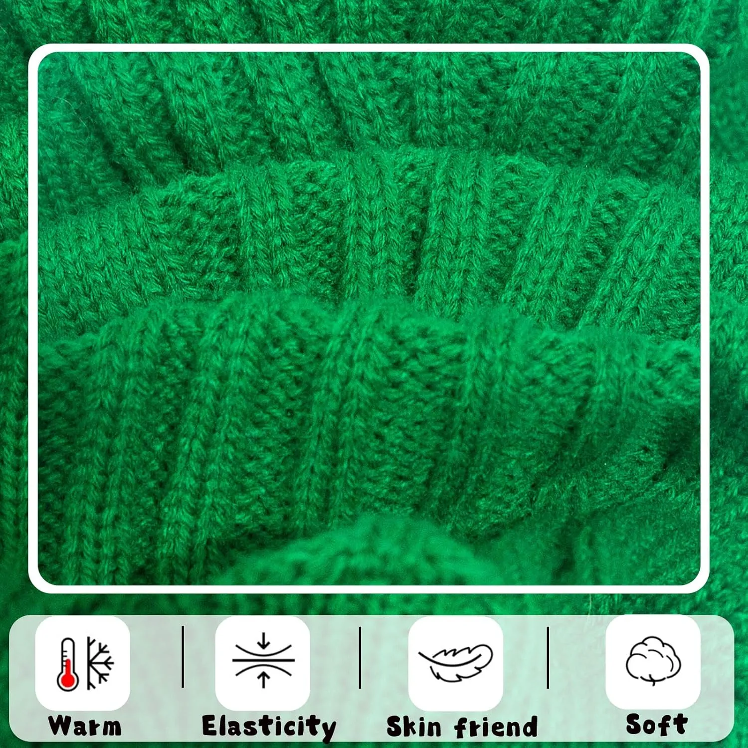Dog Sweater for Small Dogs Autumn Winter Dog Knitted Sweaters Warm Puppy Clothes Turtleneck Pullover Sweater Thick Pet Knitwear for Chihuahua Teacup Dogs Yorkie (Bright Green, Medium)