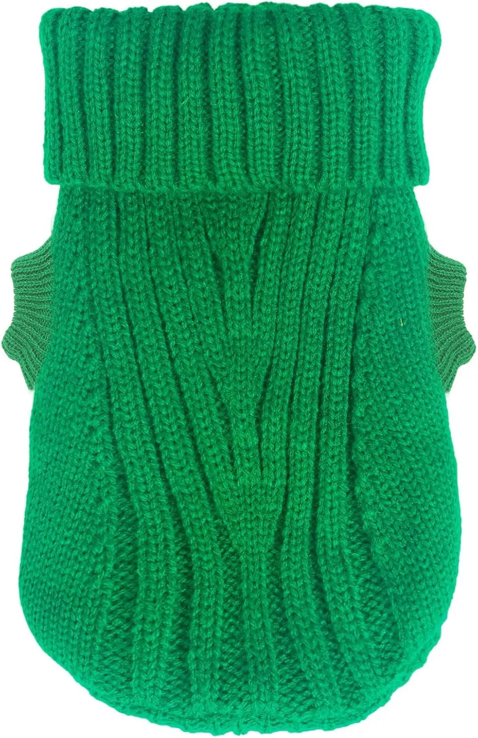 Dog Sweater for Small Dogs Autumn Winter Dog Knitted Sweaters Warm Puppy Clothes Turtleneck Pullover Sweater Thick Pet Knitwear for Chihuahua Teacup Dogs Yorkie (Bright Green, Medium)