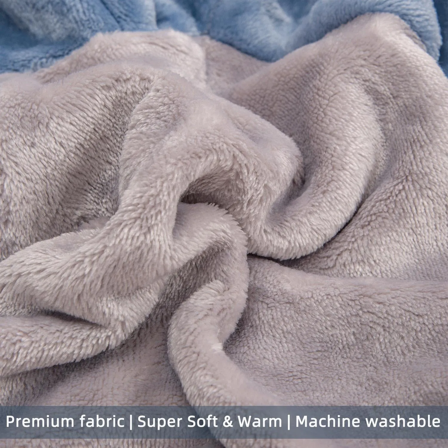 FabriCastle Dog Hoodie Sweater for Small Dogs Boy and Girl, Dog Clothes S XS XXS Puppy Sweatshirt, Pet Outfit, Cat Clothing Super Soft Warm Snap On Closure (Lightgrey-Blue, X-Small)