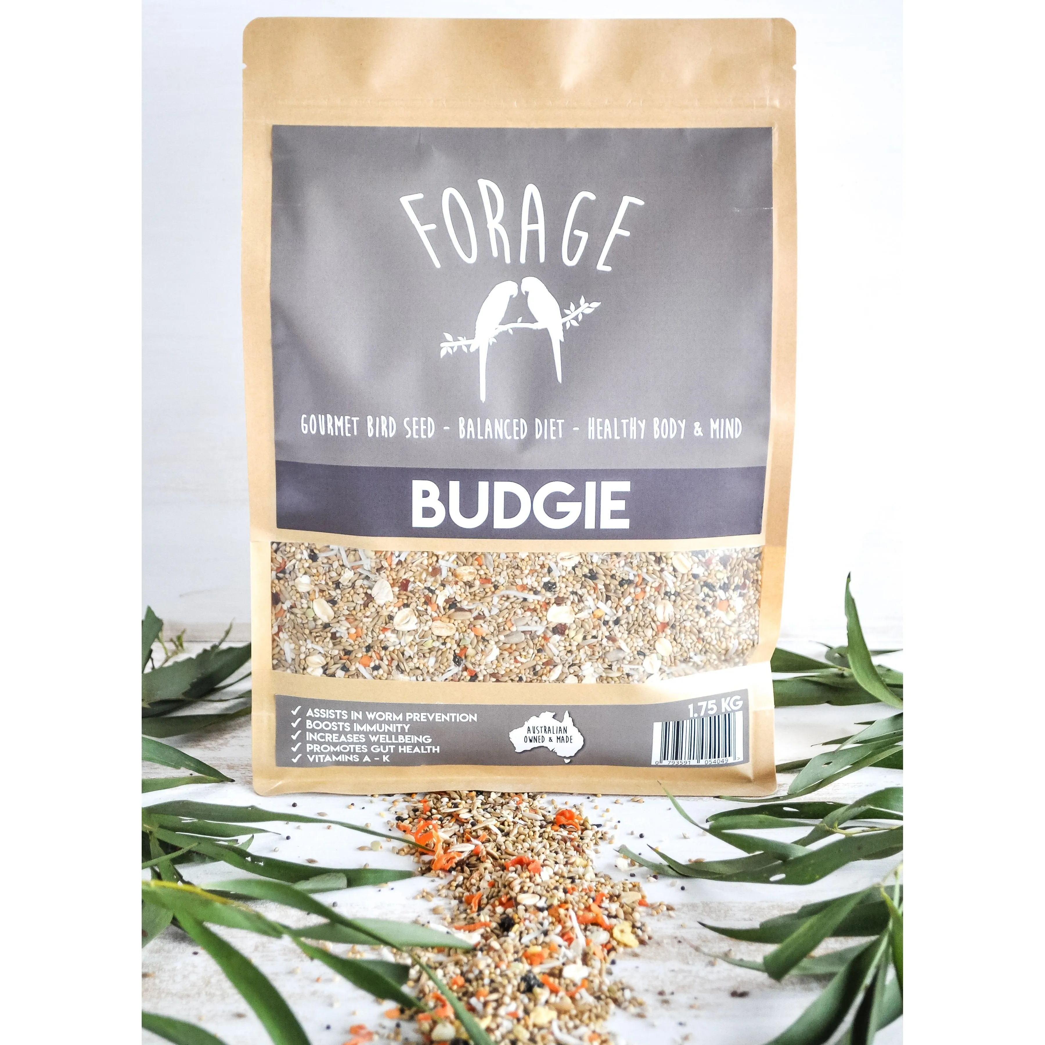 Forage Budgie Gourmet Bird Seed 1.75kg^^^