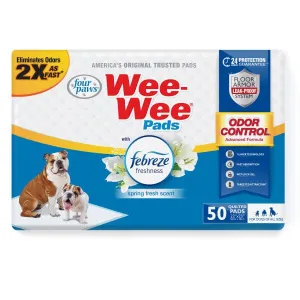 Four Paws Wee-Wee Odor Control with Febreze Freshness Pads Febreze Freshness - 50 Count