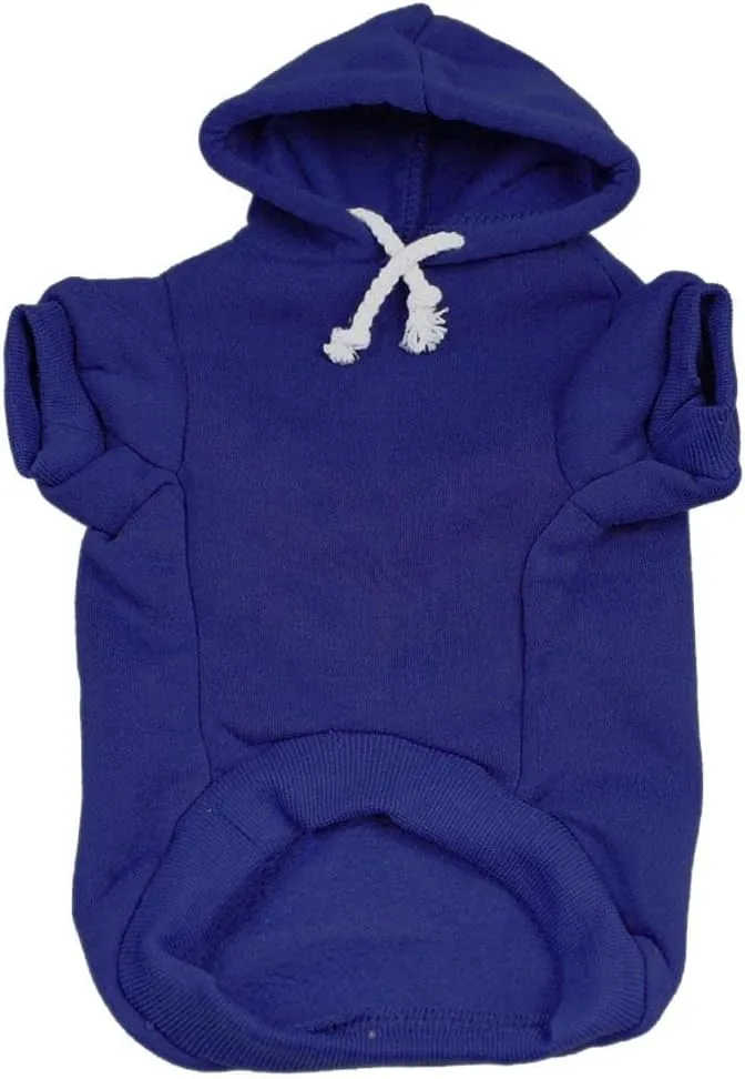 It's My Gotcha Day Dog Hoodie Fleece Lined Pullover Sweatshirt with Leash Hole(Royal Blue, 5X-Large 12)