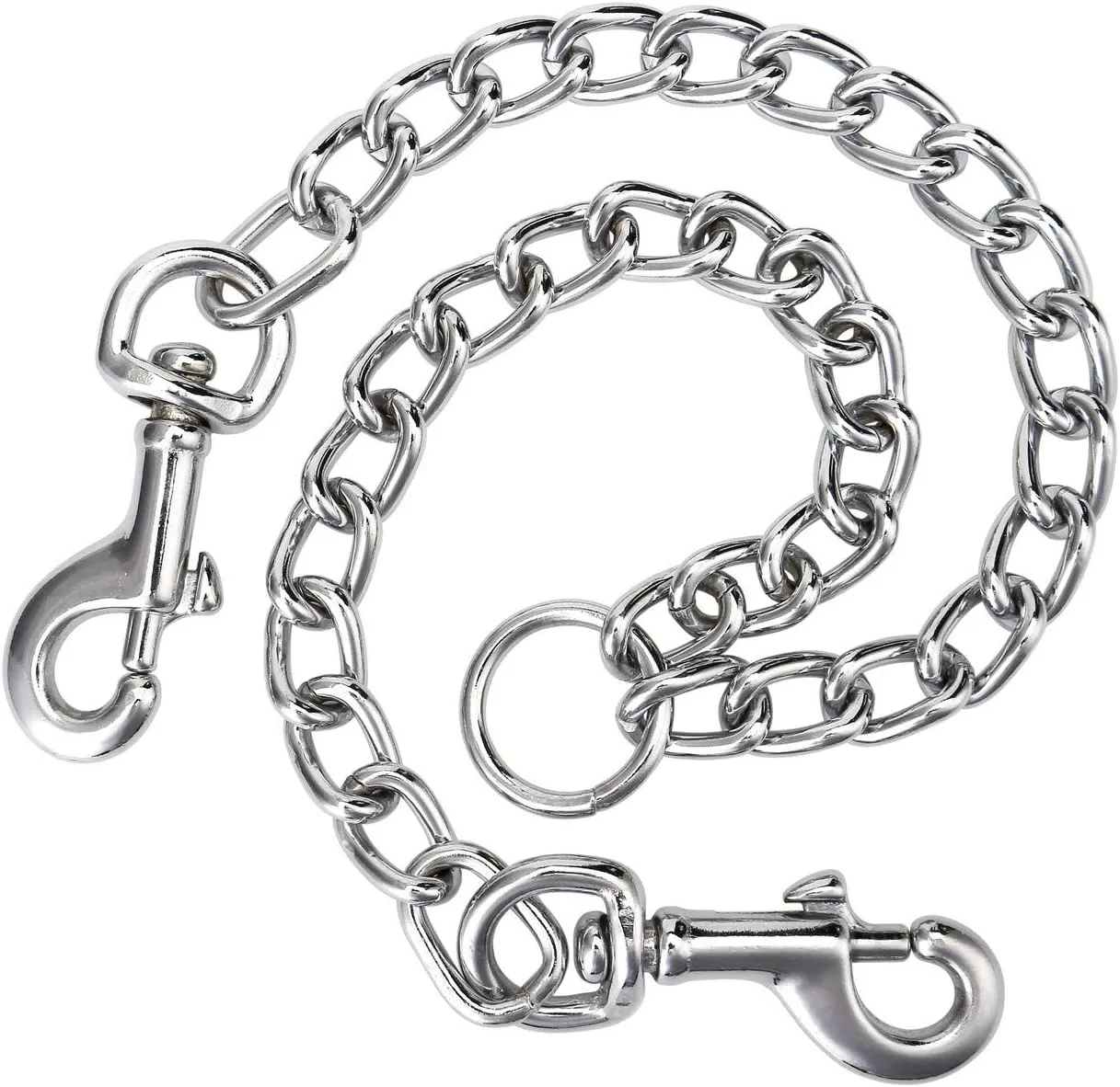 Metal Double Dog Leash Coupler, Chew Proof Tangle Free Dual Pet Dog Leash Extension Splitter Lead for 2 Dogs