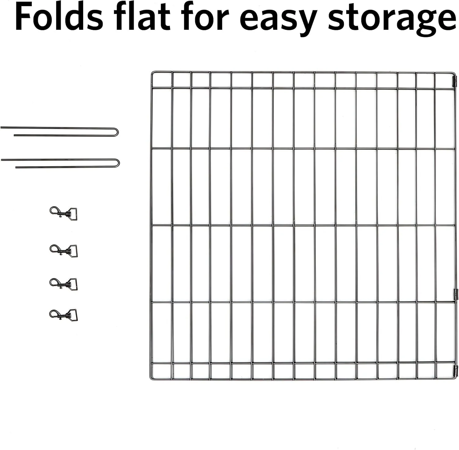 MidWest Homes for Pets Universal Pet Playpen 2-Panel Extension Kit | Fits Metal 24-Inch Dog Pens | Kit Measures 24H x 47.50W Inches| Includes 4 Thumb Snaps, 2 Ground Stakes