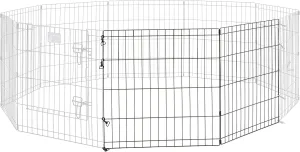 MidWest Homes for Pets Universal Pet Playpen 2-Panel Extension Kit | Fits Metal 24-Inch Dog Pens | Kit Measures 24H x 47.50W Inches| Includes 4 Thumb Snaps, 2 Ground Stakes