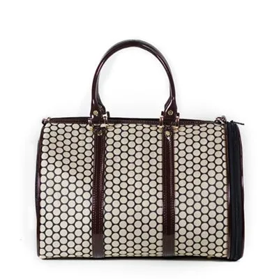 NOIR DOTS JL DUFFEL DOG CARRIER