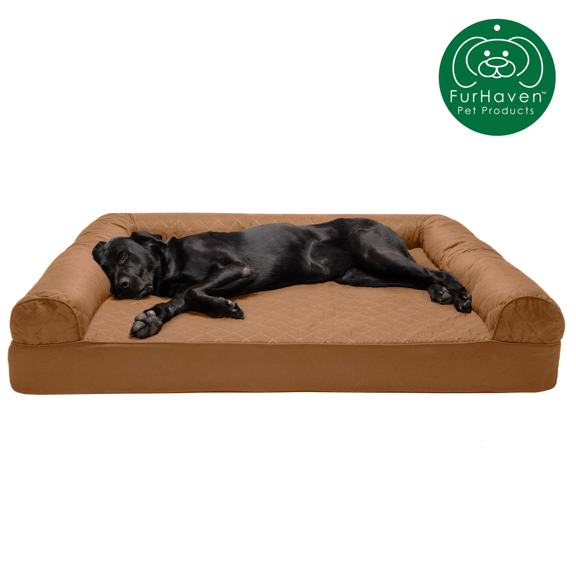 Orthopedic Quilted Sofa-Style Couch Pet Bed