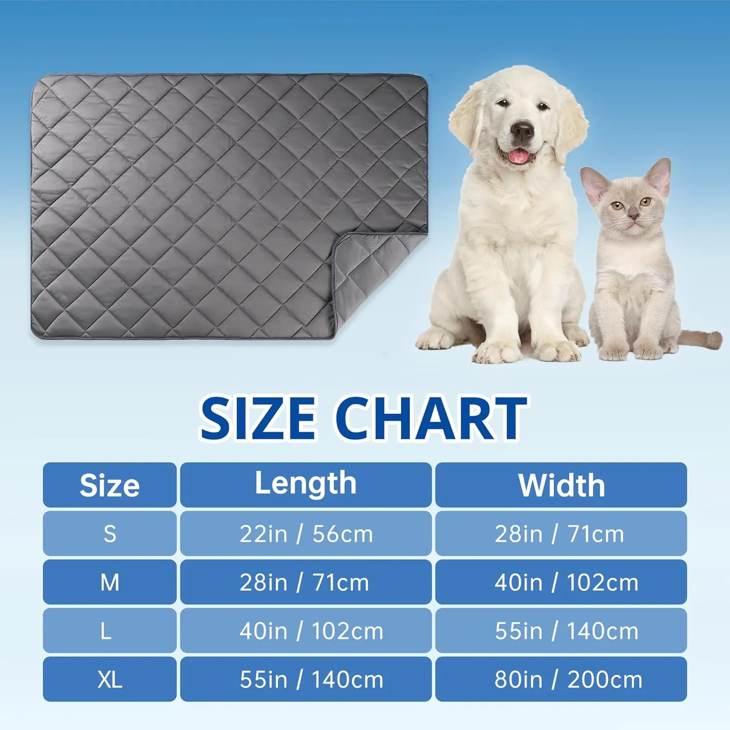 Paw Legend Dog Cooling Mat for Dogs Cat Cooling Pad for Dog Pet Cooling Mat Cooling Blanket Summer Cool Tech Fabric Washable Dog Sleeping Pad on Kennel Sofa Bed Floor Car Seats, Medium, Gray