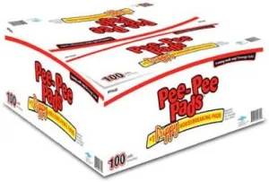 Pee-Pee Pads, 100 Pack, Disposable-Pet-Training-Pads