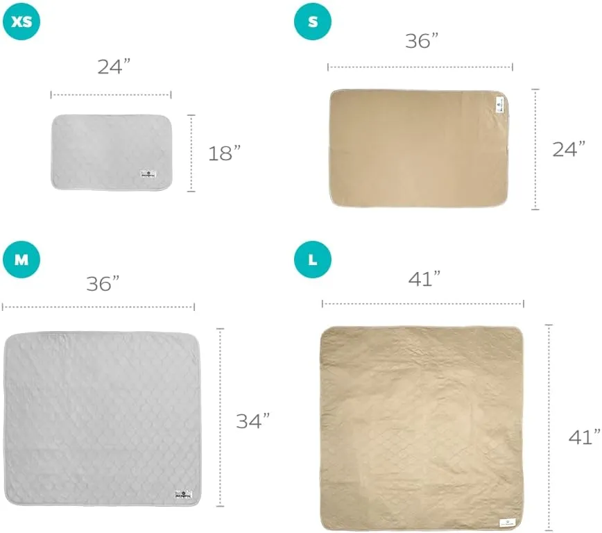 Pet Parents Pawtect Pads Washable Dog Pee Pads (2pack) of 18x24 Premium Pee Pads for Dogs, Waterproof Training Pads for Dogs & Reusable Dog Pee Pads! Whelping & Modern Puppy Pads!